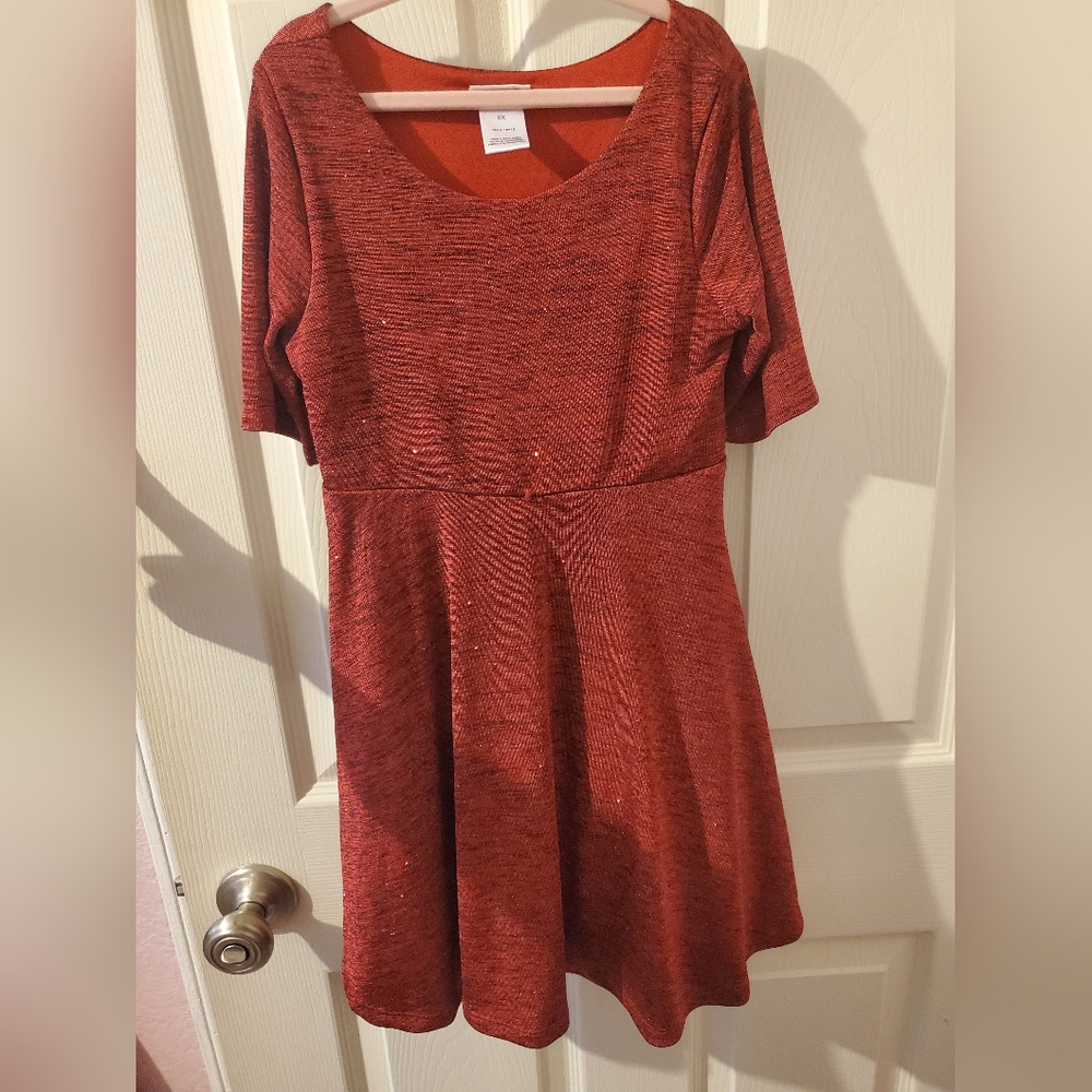 youngland christmas Glittery red dress 6x